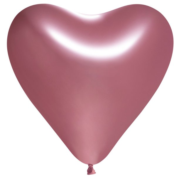 Hjerteballoner i pink  5 stk. (30 cm)