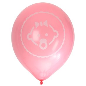 Runda ballonger rosa  8 st. (30 cm)