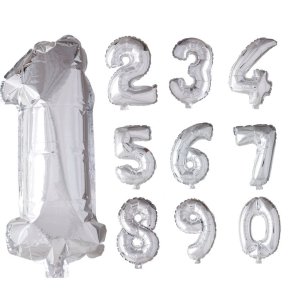 Folieballon s�lvfarvet 41 cm.