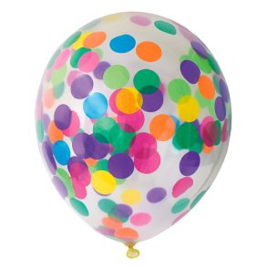 Balloner med konfetti prikker