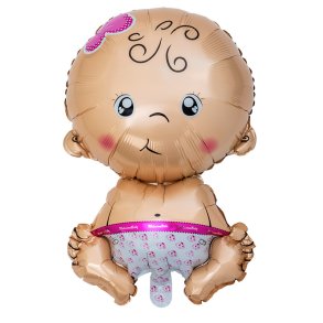 Baby folieballon pink