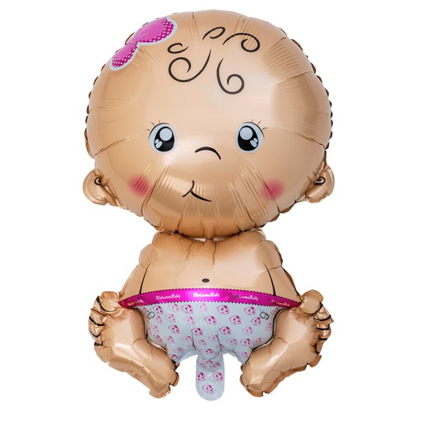 Baby folieballon pink