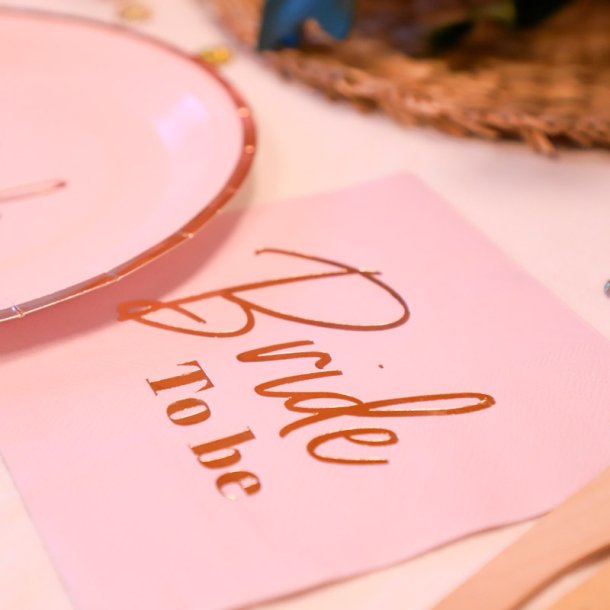 Pink servietter 16 stk. - Bride to be