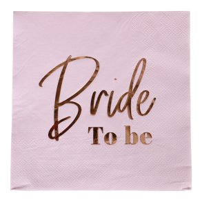 Pink servietter 16 stk. - Bride to be
