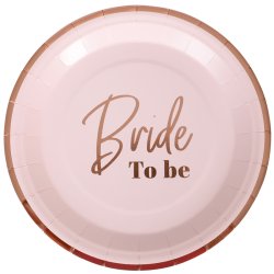 Paptallerkner 23 cm. 8 stk. - Bride to be