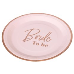 Paptallerkner 23 cm. 8 stk. - Bride to be