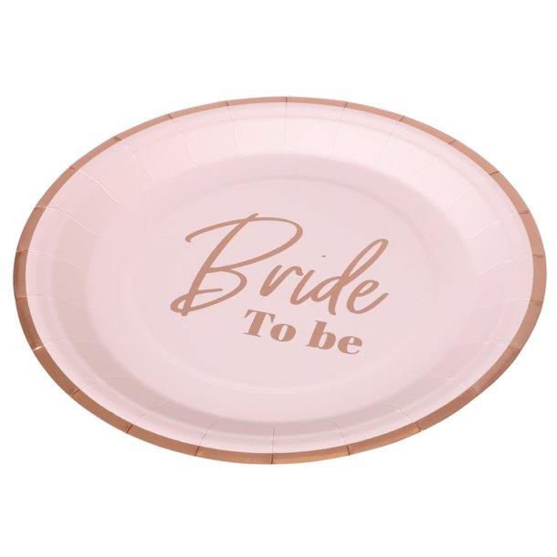 Paptallerkner 23 cm. 8 stk. - Bride to be