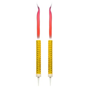 Kagelys med pink flamme