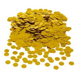 Guld konfetti i plast