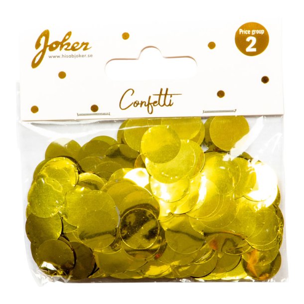 Guld konfetti i plast