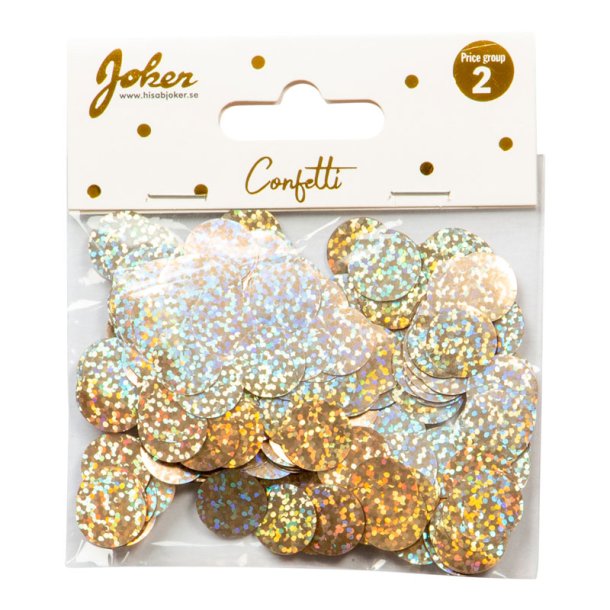 Ros gold konfetti i plast