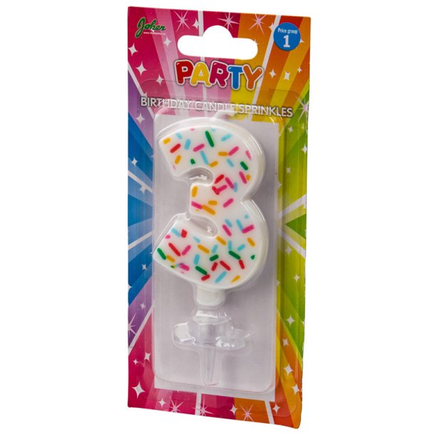 Fdselsdagslys med tallet 3