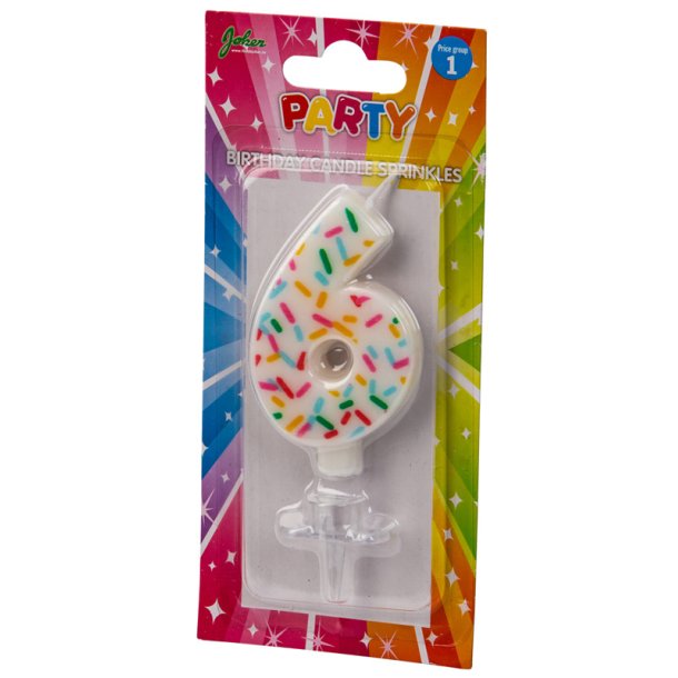 Fdselsdagslys med tallet 6