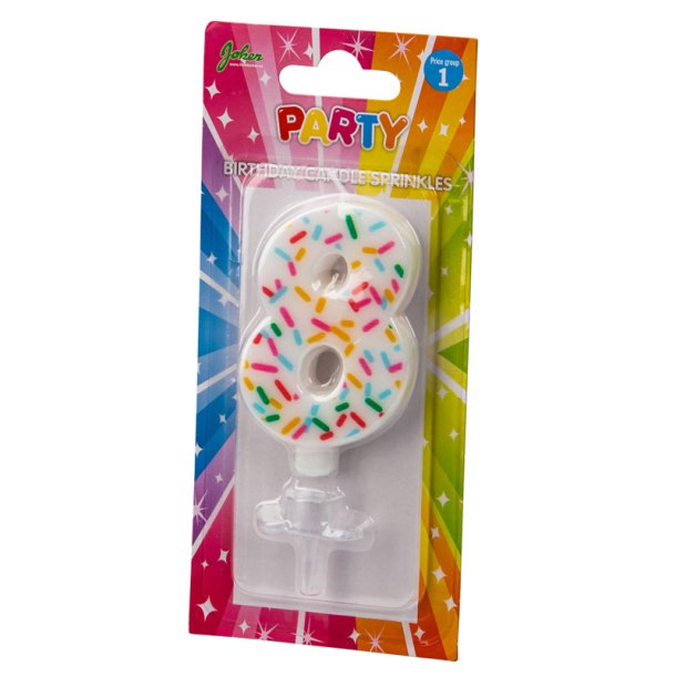 Fdselsdagslys med tallet 8