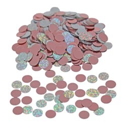 Konfetti i plast - pink/slv