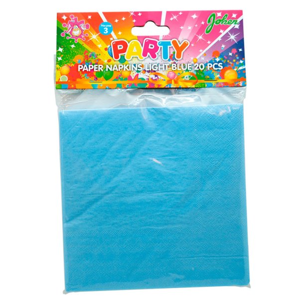 Servietter - 20 stk. lysebl