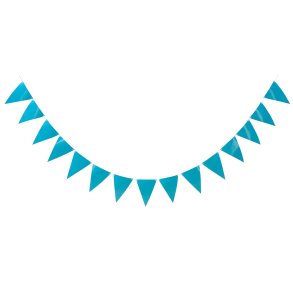 Vimpelguirlande med lysebl� flag