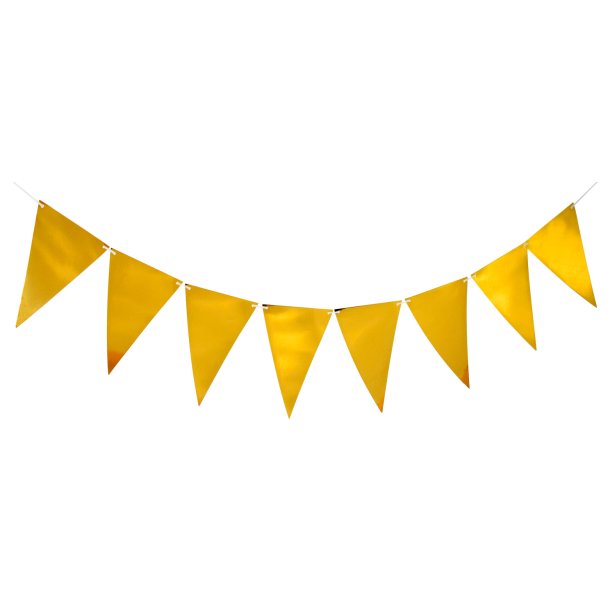Flagguirlande med guld flag