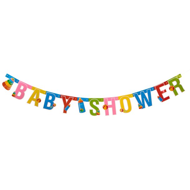 Flag banner med BABYSHOWER