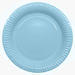 Paptallerkner 23,5 cm. 8 stk. lysebl�