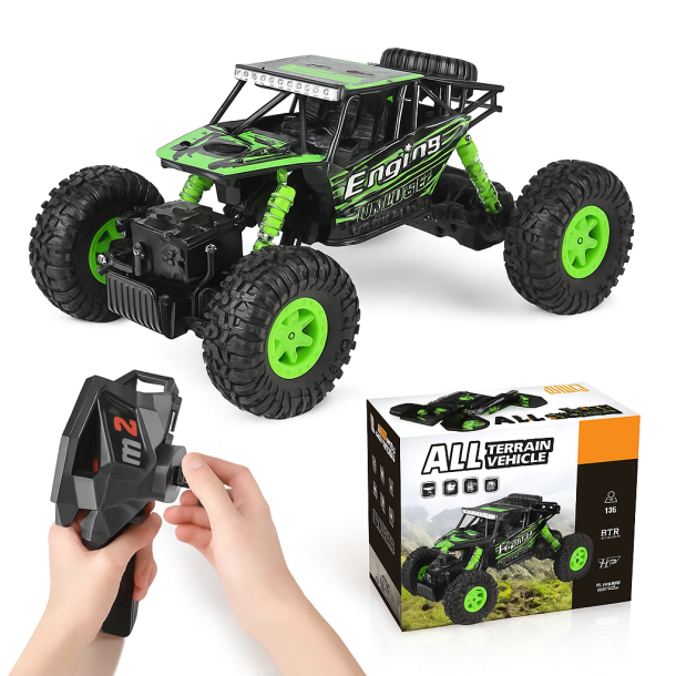 Fjernstyret 4x4 Offroad Crawler - Green