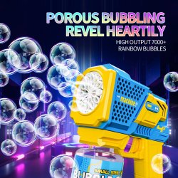 Elektrisk Bubble Gun Maskine med LED Lys