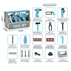 Vrktjsst i Kuffert til brn  18 Dele Med El-Boremaskine