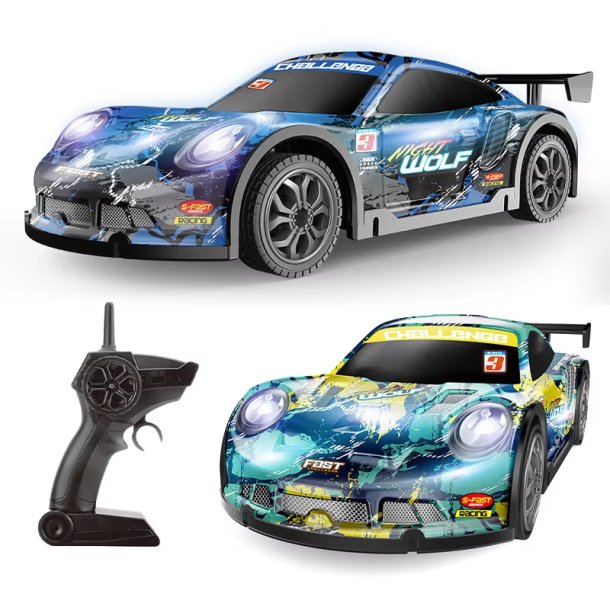 Drift RC Bil  Hurtig Fjernstyret Racer med LED
