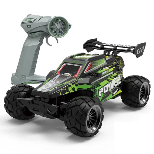 Fjernstyret Bil 1:18 – Power Racer RC Bil - Grøn