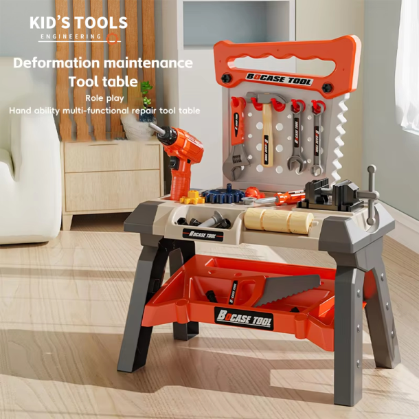 Brnevrkstedsbord med Vrktj  63 dele inkluderet