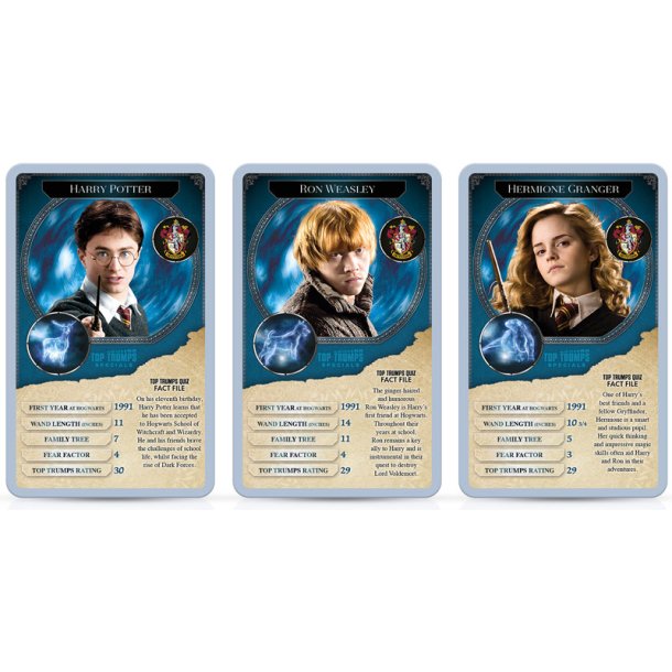 Topp Trumps Harry Potter Strsta Hxor och Trollkarlar