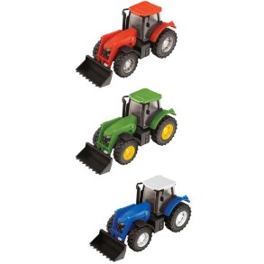 Traktor med frontskovl  assorterede farver