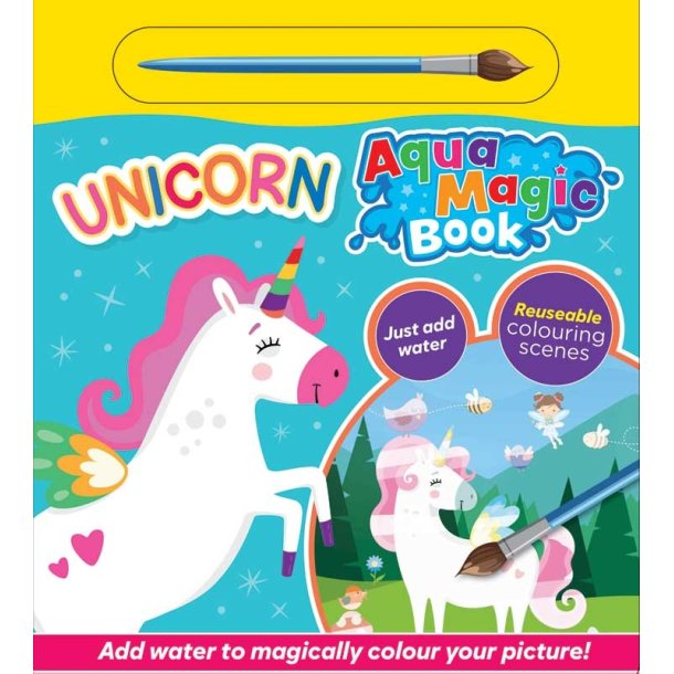 Unicorn Aqua Magic Book  Magisk farvelgning med vand