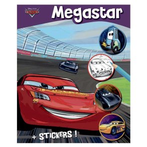Megastar mlarbok med bilar och stickers