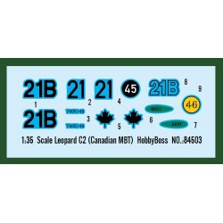 Hobby Boss Leopard C2 Canadian MBT 1:35 - Modelkampvogn