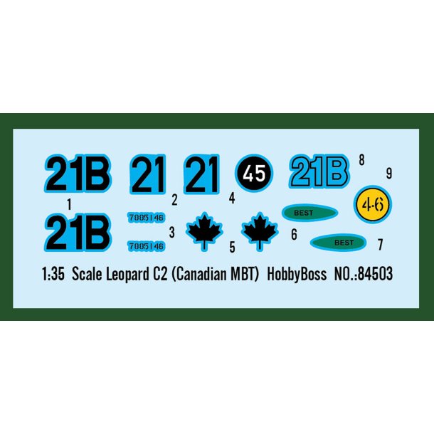 Hobby Boss Leopard C2 Canadian MBT 1:35 - Modelkampvogn