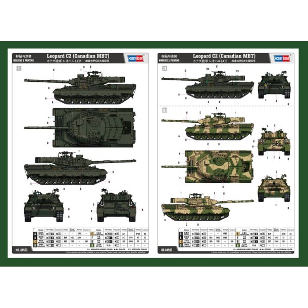 Hobby Boss Leopard C2 Canadian MBT 1:35 - Modelkampvogn