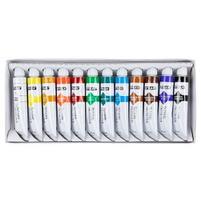 Oliemaling st  12 farver  12 ml