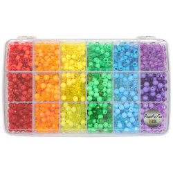 Perlemix regnbuefarvet i opbevaringsboks