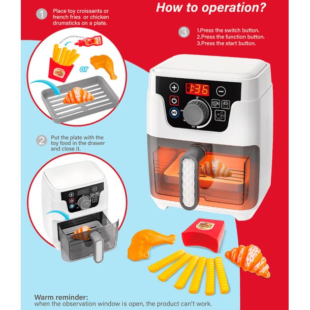 Airfryer med lys og legemad