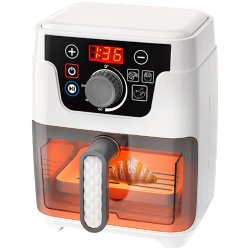 Airfryer med lys og legemad