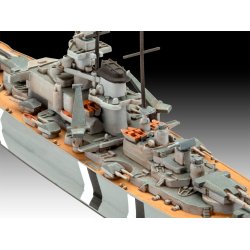 Revell Gift Set The Legendary Bismarck 1:700 + 1:1200 modelskib med lim og maling