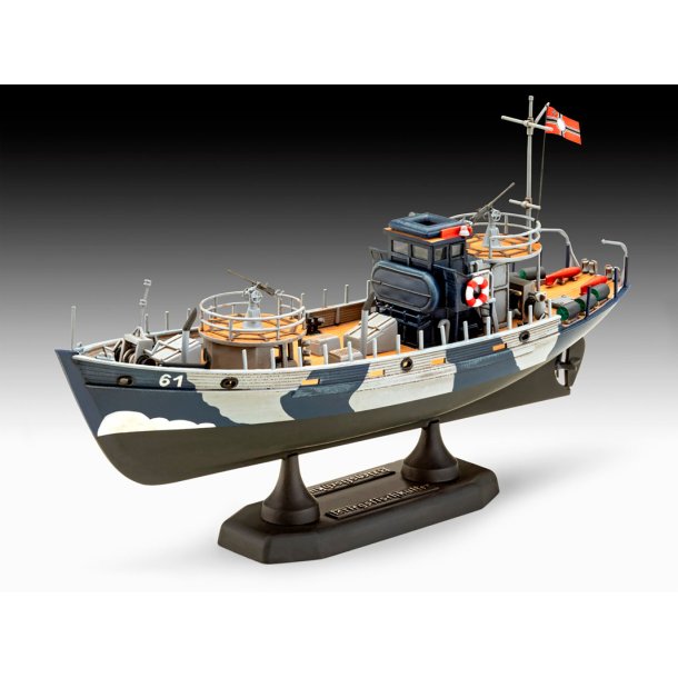 Revell KFK (Kriegsfischkutter): 1:144 modelskib med lim og maling