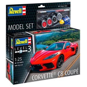 Revell Corvette C8 Coup: 1:25 modelbil