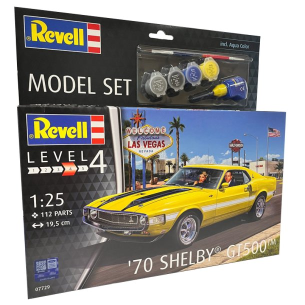 Revell '70 Shelby Mustang GT500: 1:25 modellbil