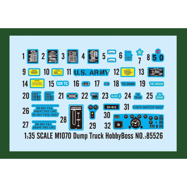 Hobby Boss M1070 Dump Truck 1:35 modellastbil