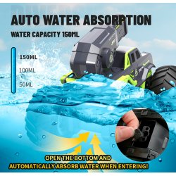 TEC-TOY Water Shooting RC Bil (12 km/t, 6 r+) - Grn