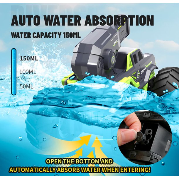 TEC-TOY Water Shooting RC Bil (12 km/t, 6 r+) - Grn