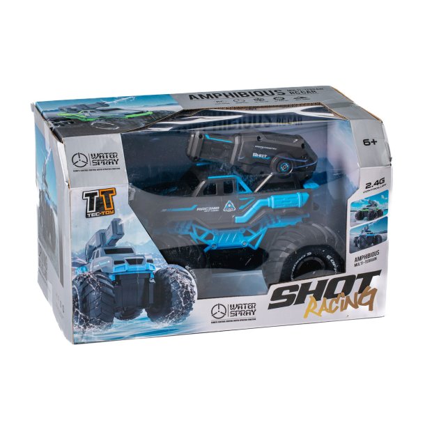 Tec-Toy Fj�rrstyrd vattenskjutande 2,4 GHz-bil (12 km/t, 6 �r+) - Bl�