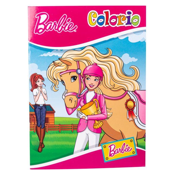 Malebog med Barbie og hest